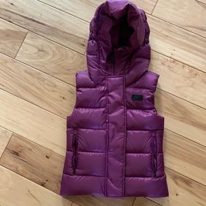 Purple Nike 550 Down Winter Hooded Vest size xs